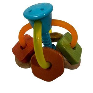 Infantino Educational Wooden Rattle Toys for Baby Multicolor‎